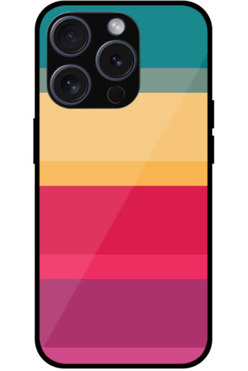 Vibrant Stripe Pattern Metal TPU Printed Case