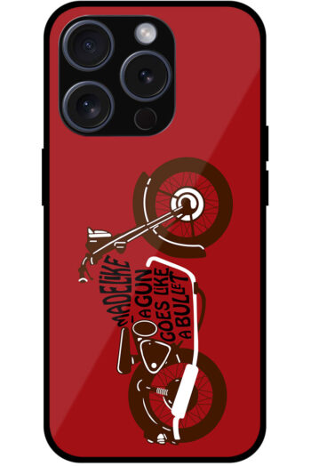 Cool Vintage Bike Vector Design Metal TPU Printed Case