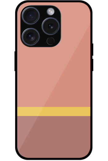 Sober Gold Strip Design Metal TPU Printed Case