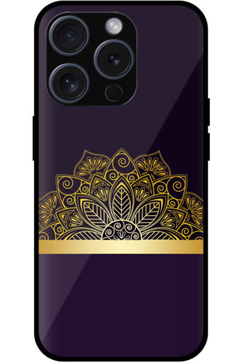 Golden Mandala Floral Design Metal TPU Printed Case