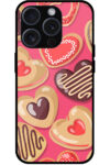 Heart Shaped Cookies Pattern Metal TPU Printed Case