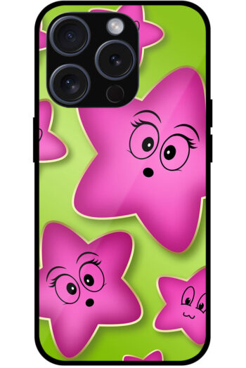 Vector Star Emoji Pattern Metal TPU Printed Case