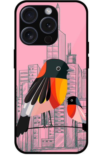 Flame Robins Bird Vector Artwork Metal TPU Printed Case