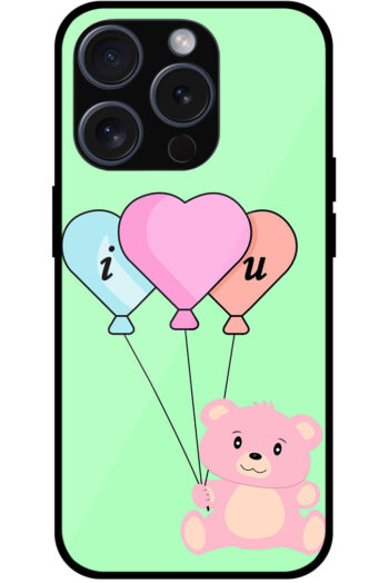 Teddy Bear Heart Ballon Clipart Metal TPU Printed Case