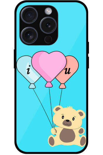 Teddy Bear Heart Ballon Clipart Metal TPU Printed Case