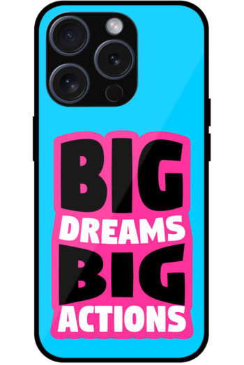 Big Dreams Big Actions Text Design Metal TPU Printed Case