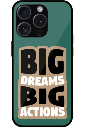 Big Dreams Big Actions Text Design Metal TPU Printed Case