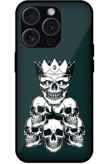 Pile of Skulls Vector Illustration Metal TPU Printed Case