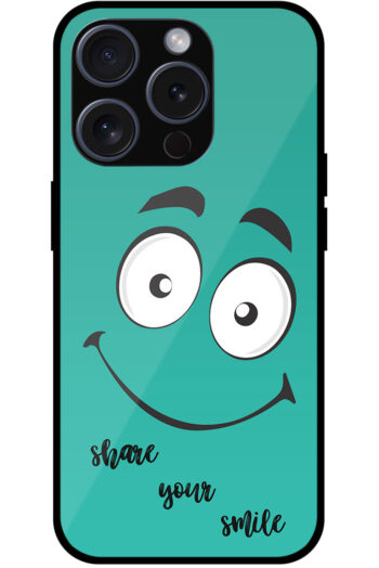 Happy Smiling Face Clipart Metal TPU Printed Case
