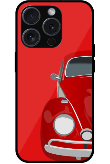 Classic Volksvagen Beetle Car Illustration Metal TPU Printed Case