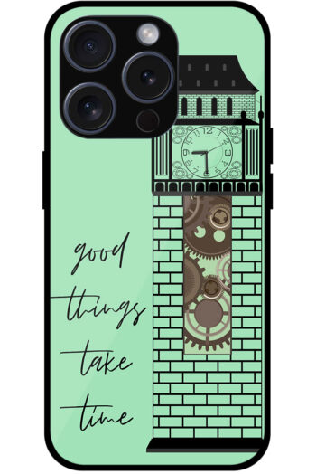 Vector Clock Tower Textart Metal TPU Printed Case