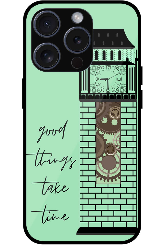 Vector Clock Tower Textart Metal TPU Printed Case