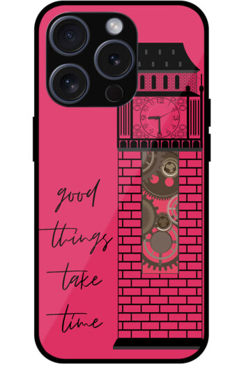 Vector Clock Tower Textart Metal TPU Printed Case