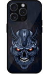 Evil Robotic Skull Illustration Metal TPU Printed Case
