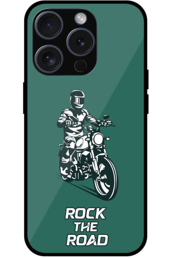 Sports Bike Rider Illustration Metal TPU Printed Case