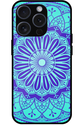 Circular Flower Mandala Design Metal TPU Printed Case