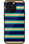 Gold Foil Stripe Pattern Metal TPU Printed Case