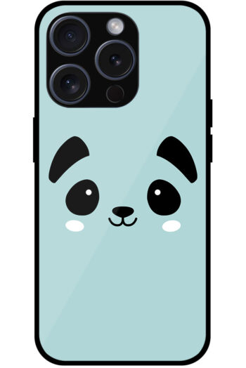 Cute Panda Face Artwork Metal TPU Printed Case