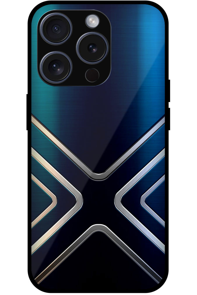 Steel Grey Alphabet X Metal TPU Printed Case