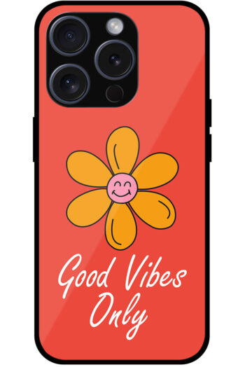 Good Vibes Daisy Flower Illustration Metal TPU Printed Case