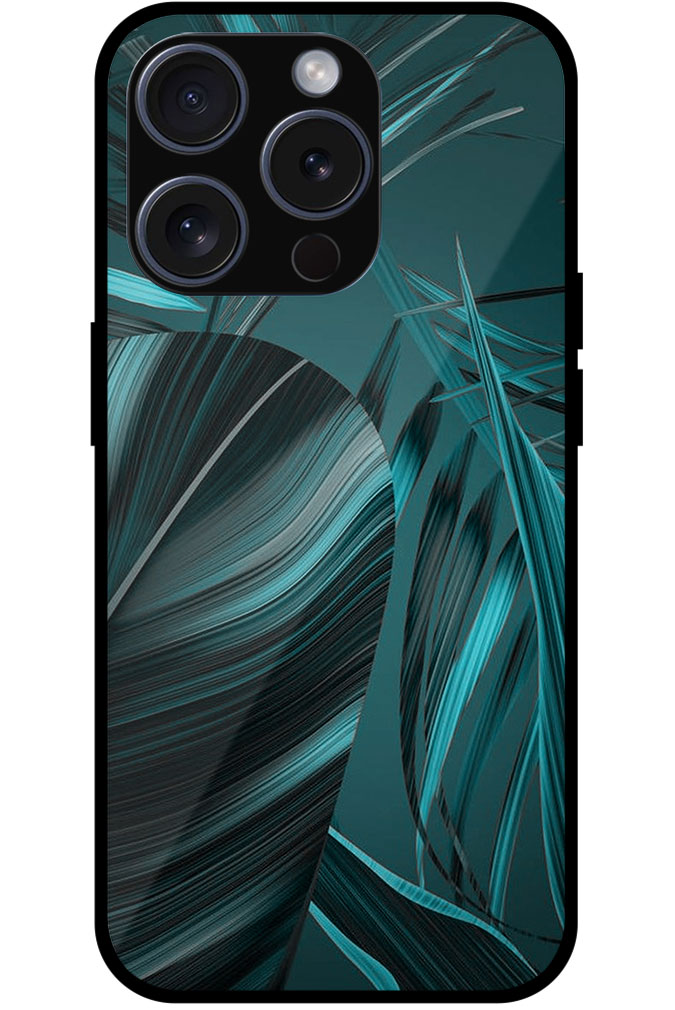 Abstract Peacock Feather Design Metal TPU Printed Case