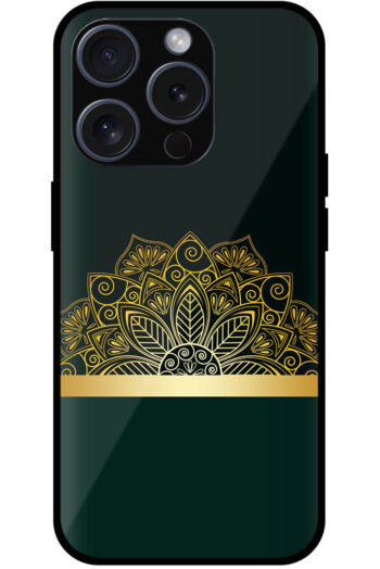 Golden Mandala Floral Design Metal TPU Printed Case