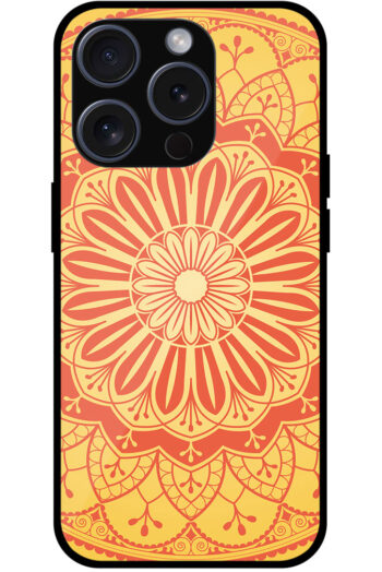 Circular Flower Mandala Design Metal TPU Printed Case
