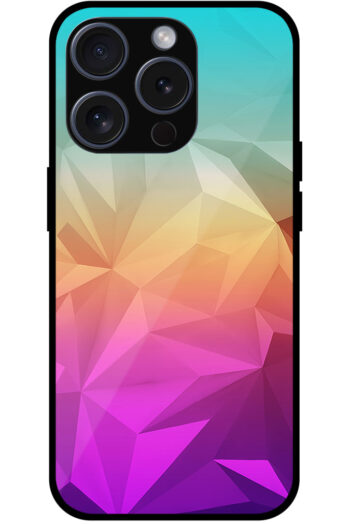 Colorful Crystal Pattern Metal TPU Printed Case