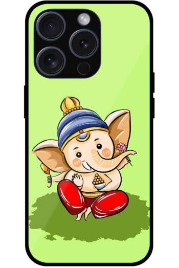 Happy Lord Ganesha Illustartion Metal TPU Printed Case