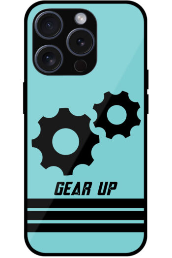 Gear Up Graphic Illustration Metal TPU Printed Case