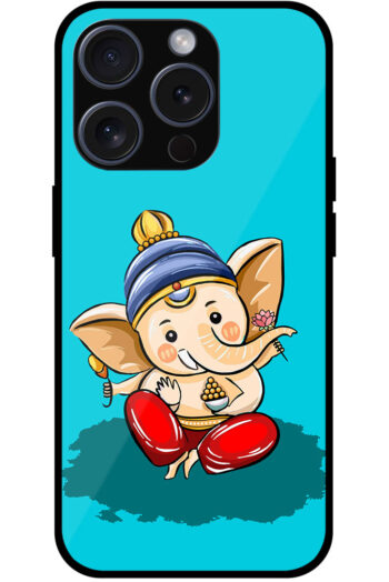 Happy Lord Ganesha Illustartion Metal TPU Printed Case
