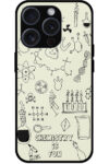 Hand Drawn Chemistry Illustration Metal TPU Printed Case