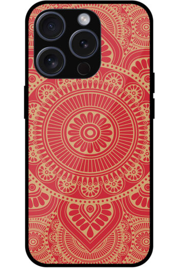 Elegant Gold Mandala Design Metal TPU Printed Case