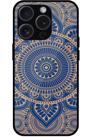 Elegant Gold Mandala Design Metal TPU Printed Case