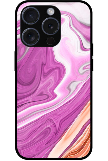Colorful Liquid Marble Artwork Metal TPU Printed Case
