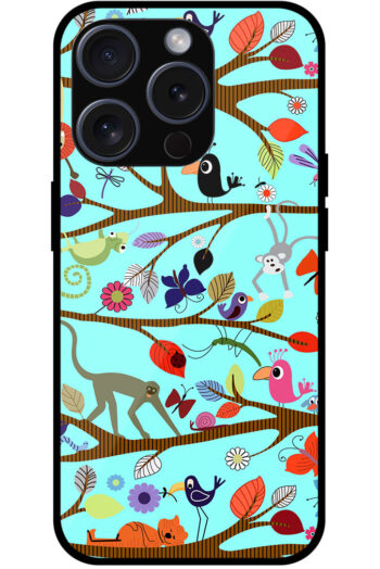 Colorful Arboreal Artwork Metal TPU Printed Case