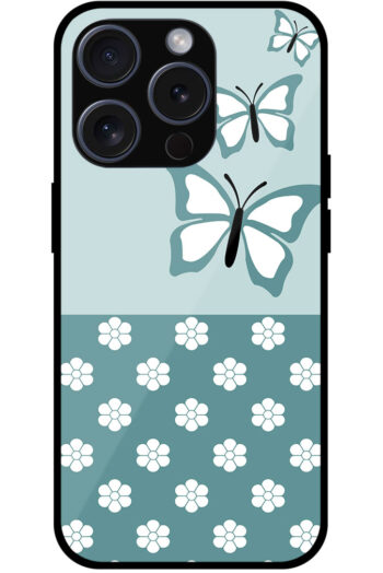 Ornamental Butterfly Design Metal TPU Printed Case