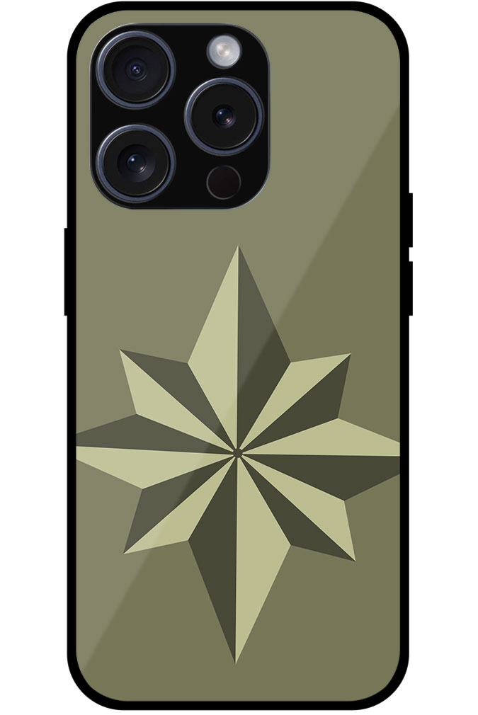 Geometric Octagram Star Design Metal TPU Printed Case