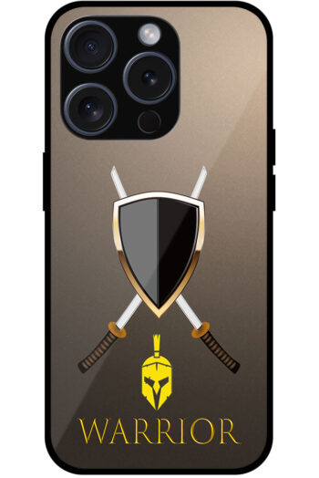 Warrior Gold Skull Vector Design Metal TPU Printed Case