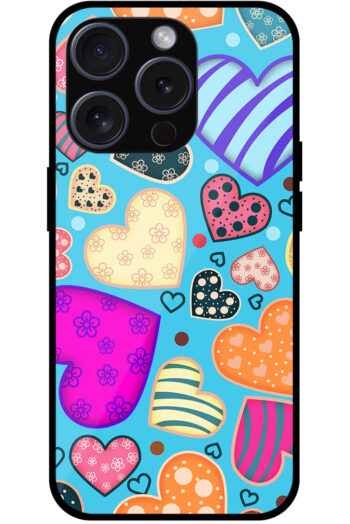 Pretty Heart Collection Metal TPU Printed Case