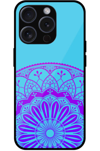 Round Mandala Gradient Drawing Metal TPU Printed Case