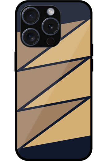 Zigzag Line Pattern Metal TPU Printed Case