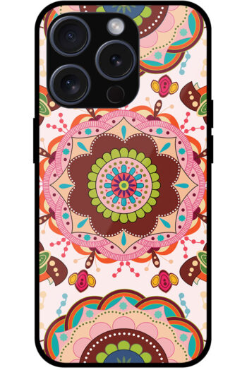 Multicolor Rangoli Artwork Metal TPU Printed Case