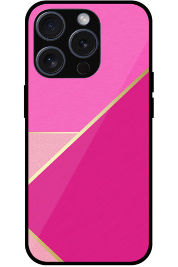 Gold Line Metal Finish Design Metal TPU Printed Case