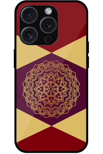 Decorative Metallic Gold Flower Design Metal TPU Printed Case