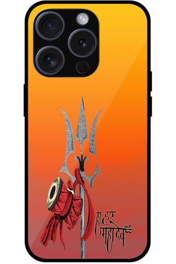 Mahadev's Trishul Vector Illustration Metal TPU Printed Case