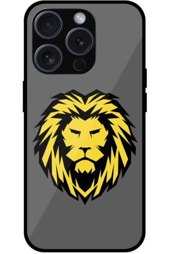 Bold Lion Face Vectorart Metal TPU Printed Case