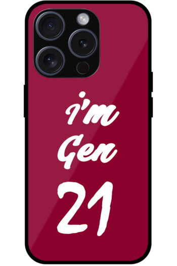 I'm Gen21 Textart Metal TPU Printed Case