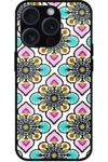 Lovely Flower Leaf Pattern Metal TPU Printed Case