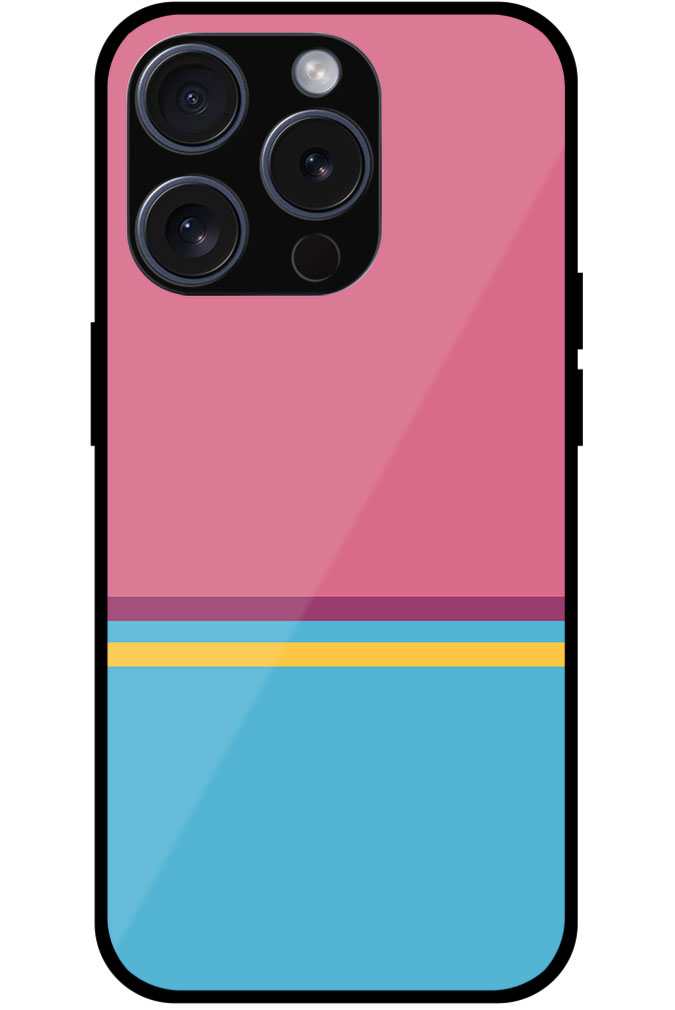 Simple Two Stripe Pattern Metal TPU Printed Case